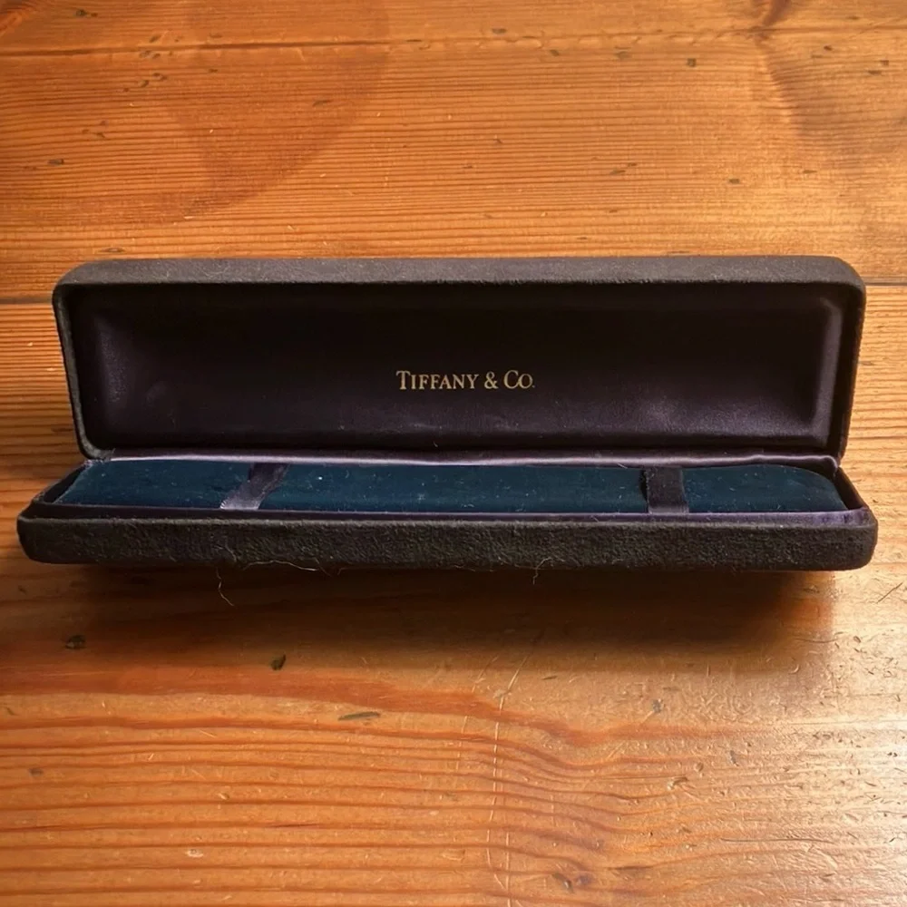 Vintage Black and Purple Suede Tiffany's Bracelet Box